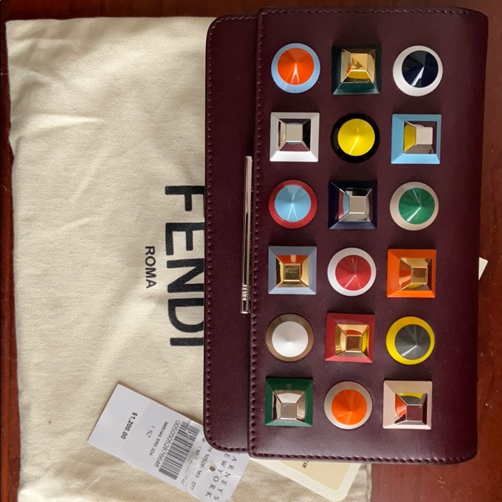 Fendi Vitello Stud Wallet on Chain Bag